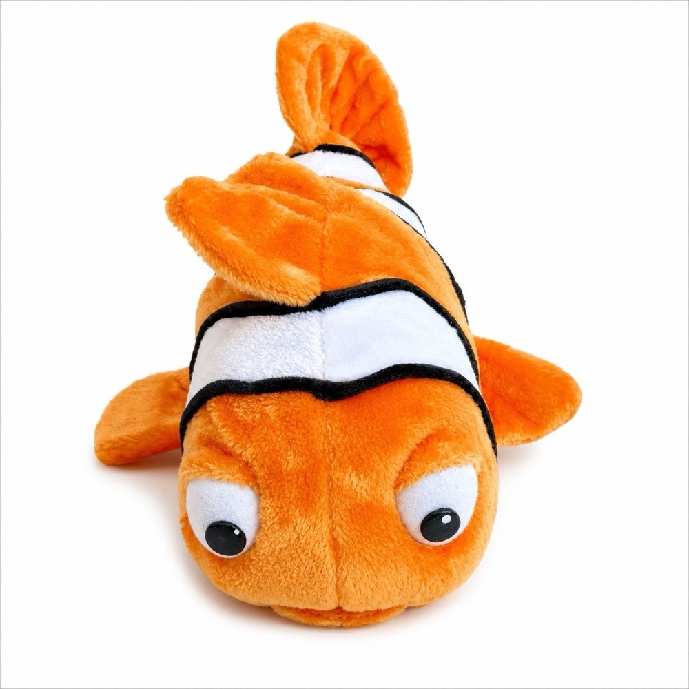 The Petting Zoo Clownfish Plush 22" Toy Stuffed Animal Orange White Fish
